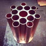 [Commande – Order] Porte pinceaux en tubes de cuivre, 2014.